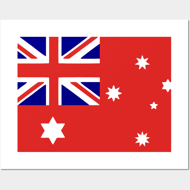 1901 Australian federation peoples land flag 3:2 ratio Wall Art by pickledpossums